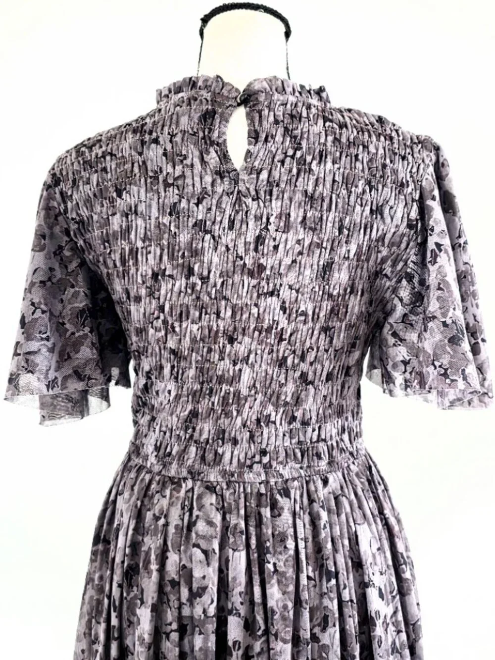 Böhme Sofia Midi Dress in Grey Tulle – Size Small (S) - Picture 5 of 12